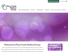 Tablet Screenshot of plumcreekmedicalgroup.com